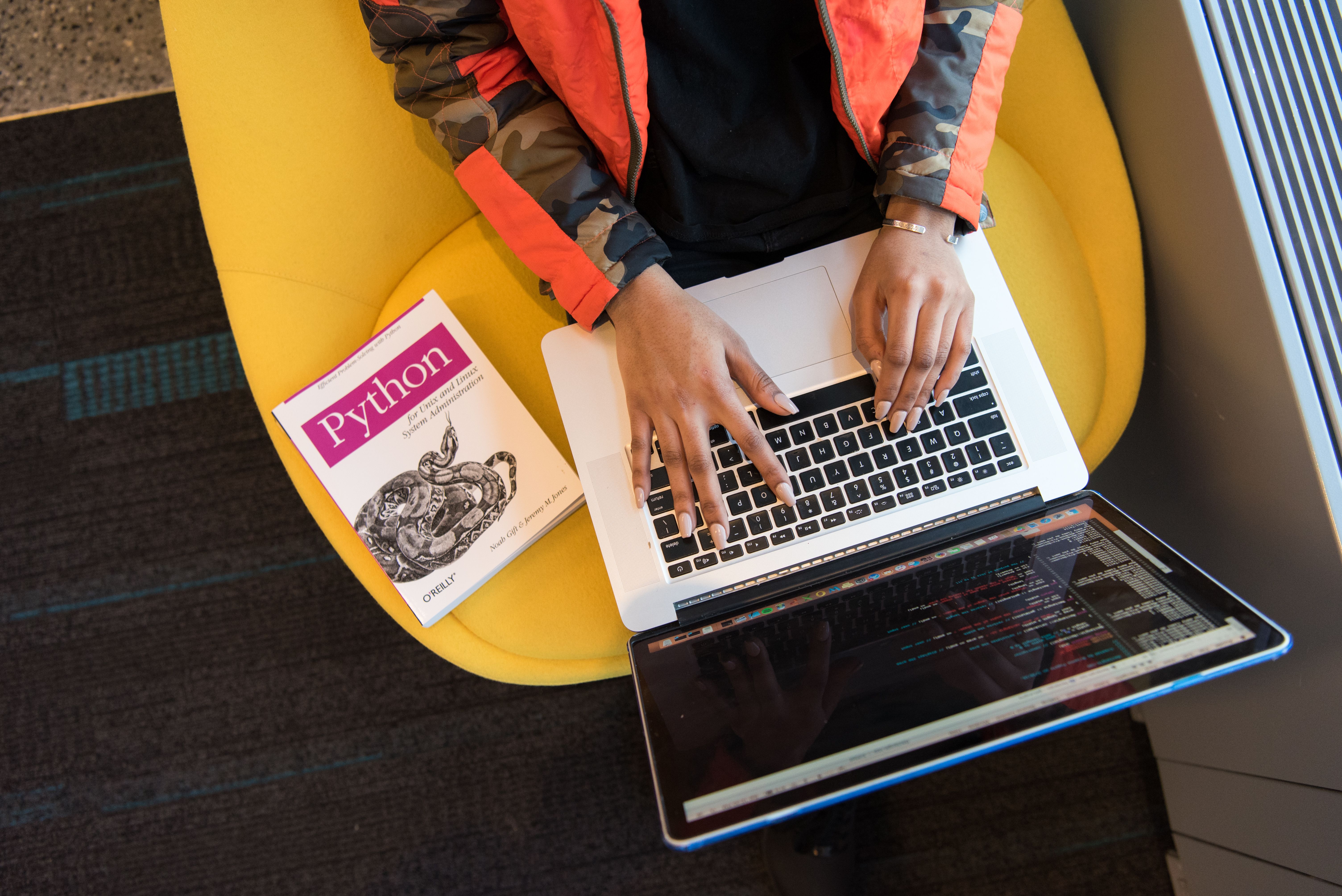 Python programming on a laptop