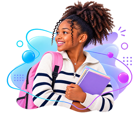 Student holding books