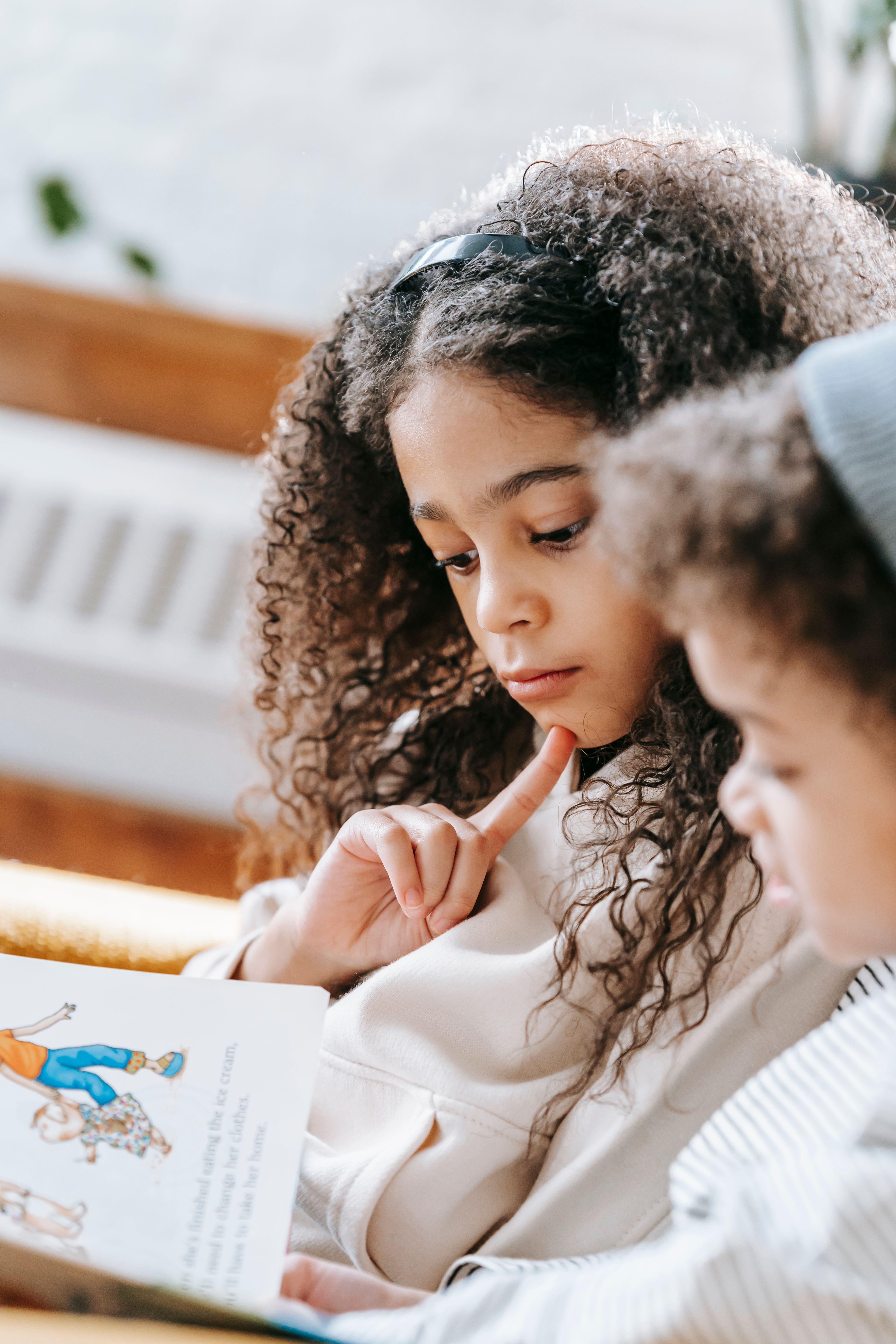 Child learning language and reading skills